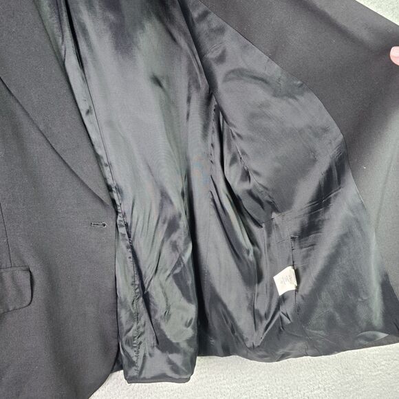 VTG JH Collectibles Classic Black Blazer Notch Lapel Union Tag Career Plus Sz 16 - Picture 9 of 16